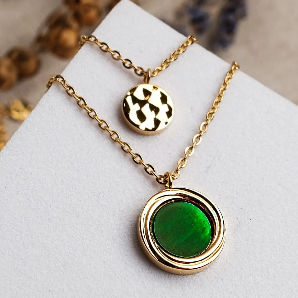Holzkern Halsketten|Schmuck^Zendala Halskette