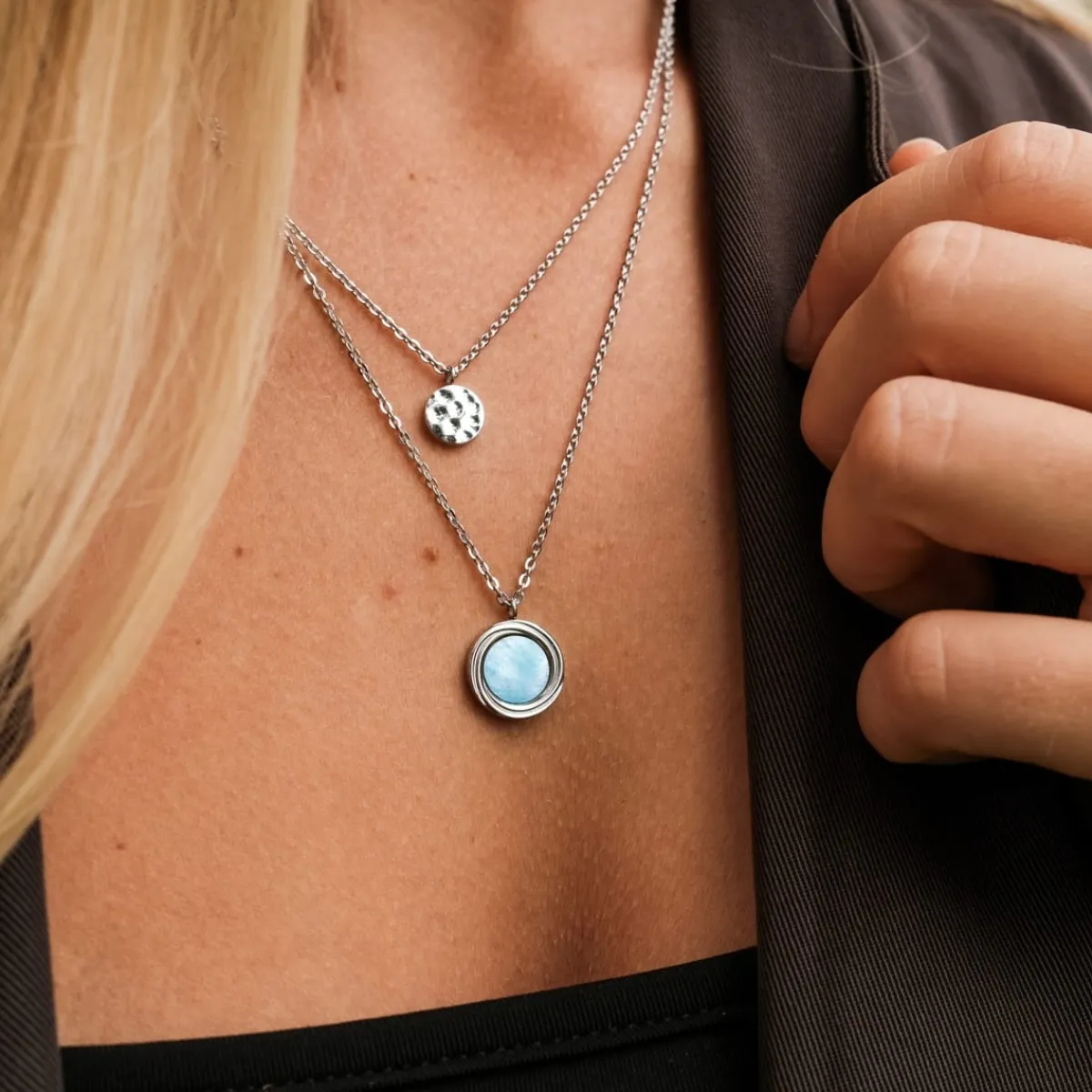 Holzkern Halsketten|Schmuck^Zendala Halskette