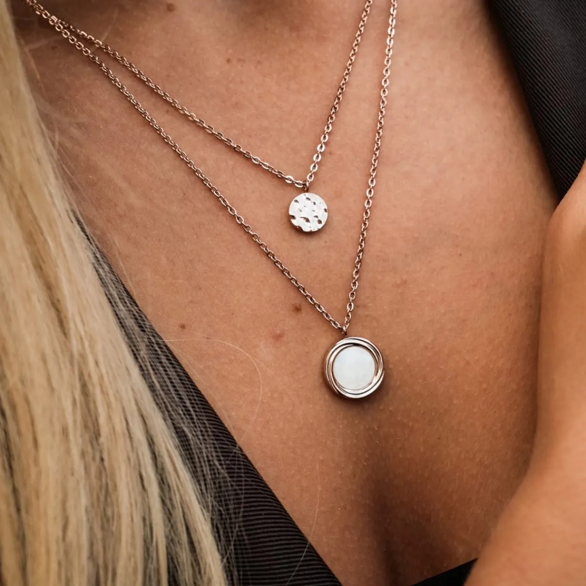 Holzkern Halsketten|Schmuck^Zendala Halskette