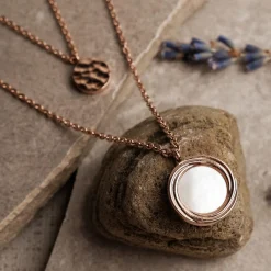 Holzkern Halsketten|Schmuck^Zendala Halskette