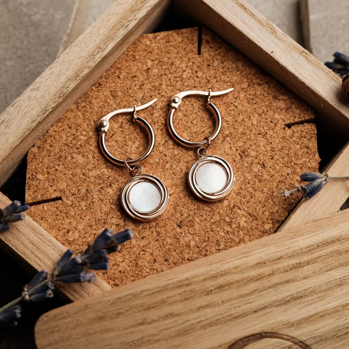 Holzkern Ohrringe|Schmuck^Zendala Ohrringe