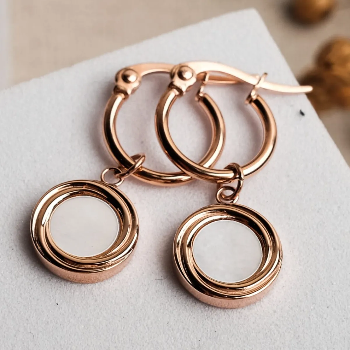 Holzkern Ohrringe|Schmuck^Zendala Ohrringe