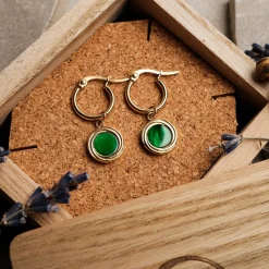 Holzkern Ohrringe|Schmuck^Zendala Ohrringe