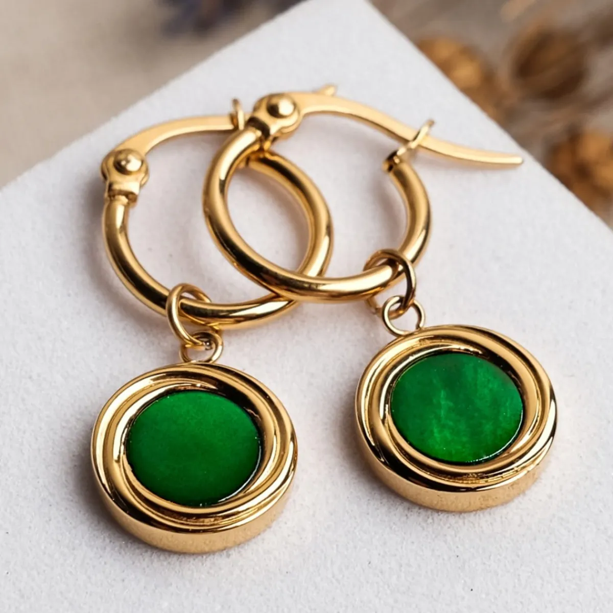 Holzkern Ohrringe|Schmuck^Zendala Ohrringe