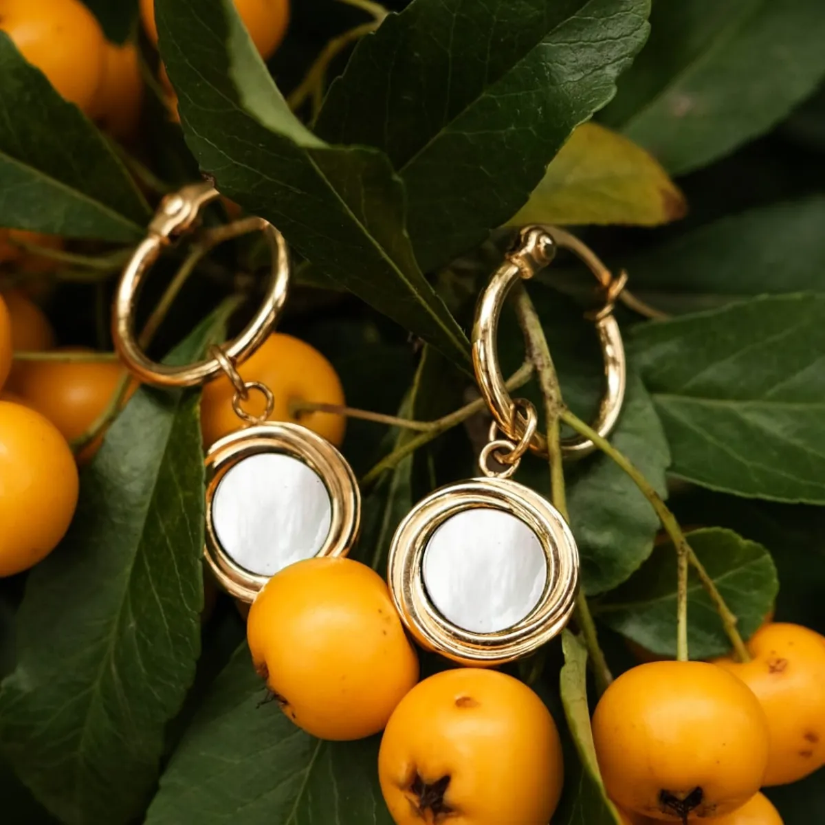 Holzkern Ohrringe|Schmuck^Zendala Ohrringe