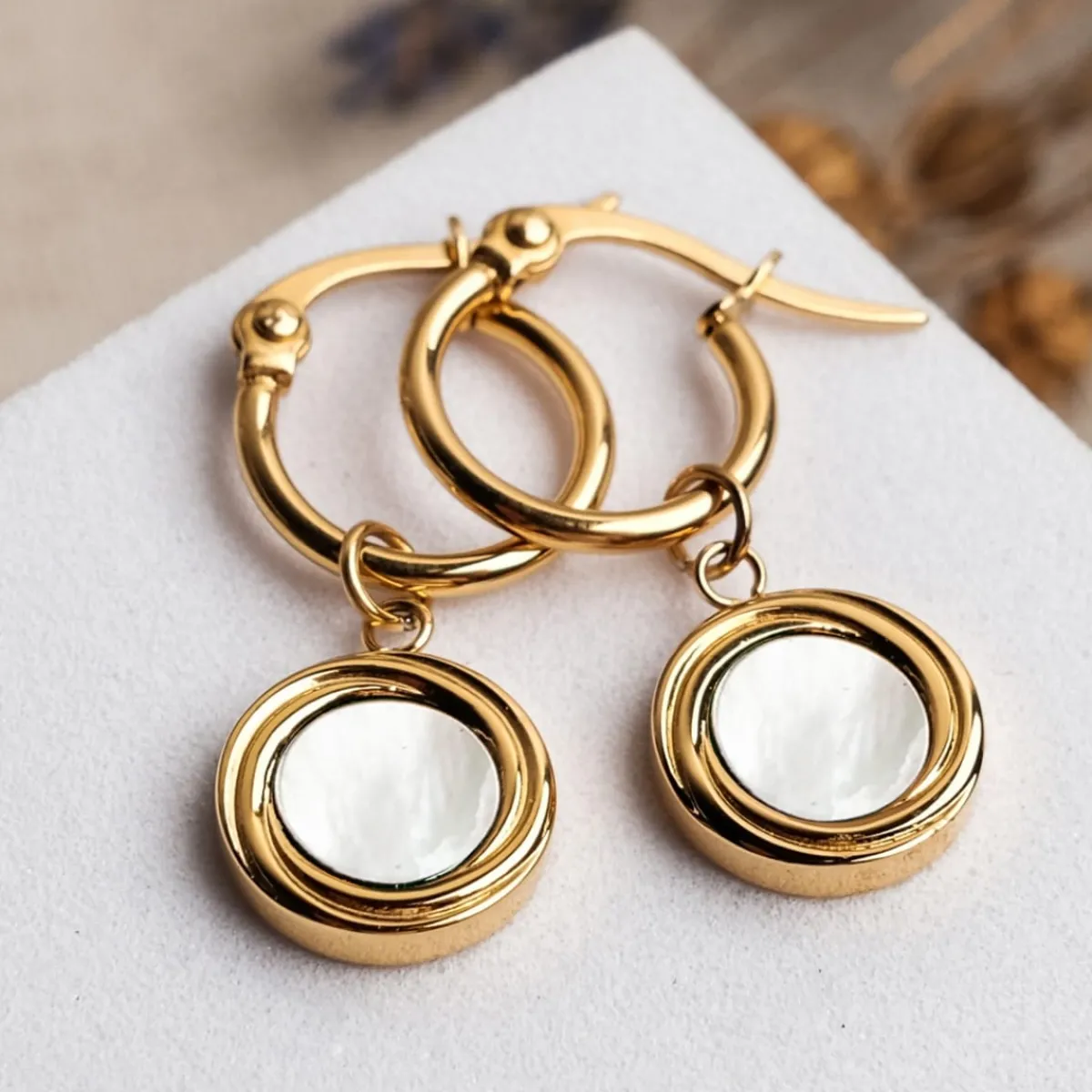 Holzkern Ohrringe|Schmuck^Zendala Ohrringe